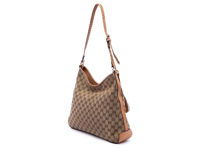 Beige Gucci GG Canvas Marrakech Schultertasche - Ansicht 2