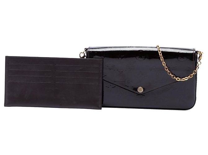Borsa a tracolla Pochette Felicie Louis Vuitton Monogram Vernis Viola Porpora - vista 7