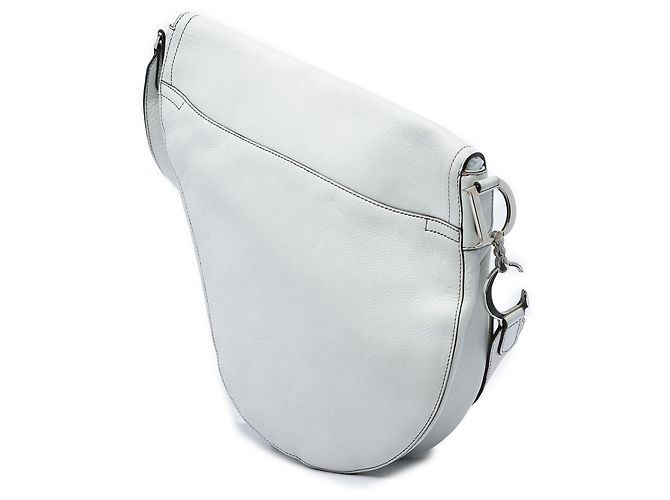 Autre Marque Borsa Saddle Dior in pelle bianca Bianco - vista 2