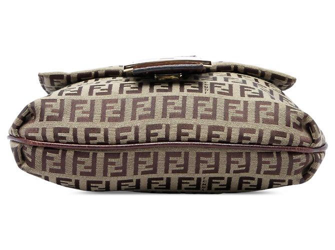 Borsa a tracolla Fendi Zucchino Canvas marrone - vista 3
