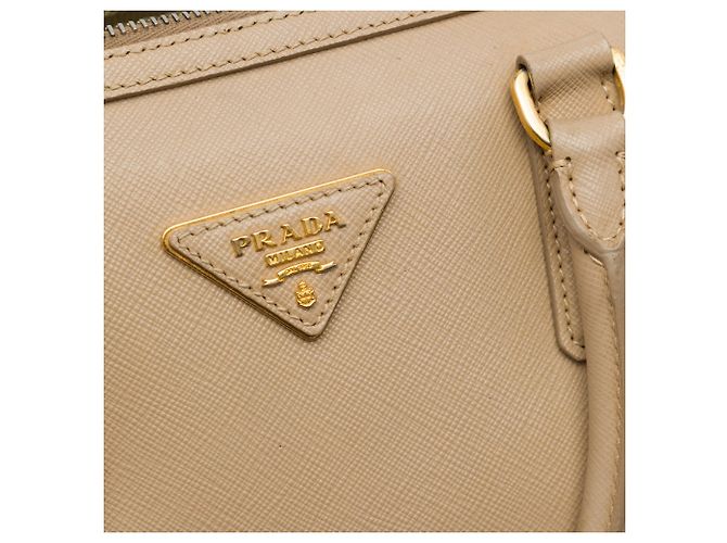 Prada Saffiano Lux Convertible Bowler Bag Beige - Ansicht 5