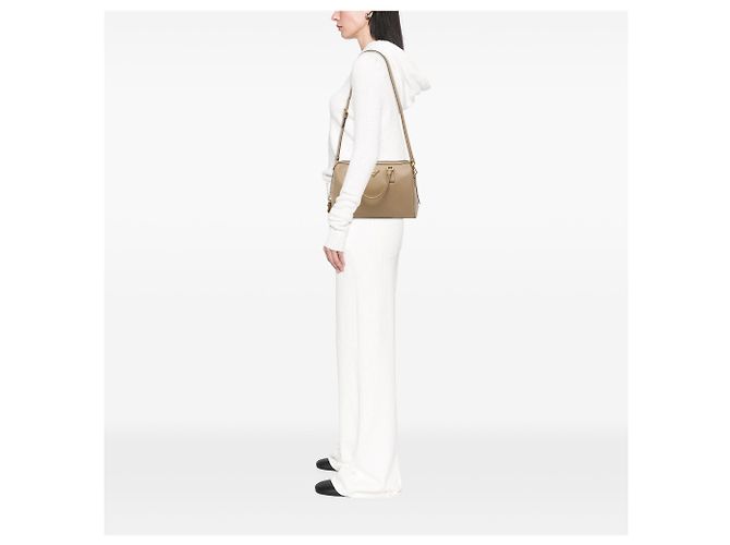 Prada Saffiano Lux Convertible Bowler Bag Beige - Ansicht 6