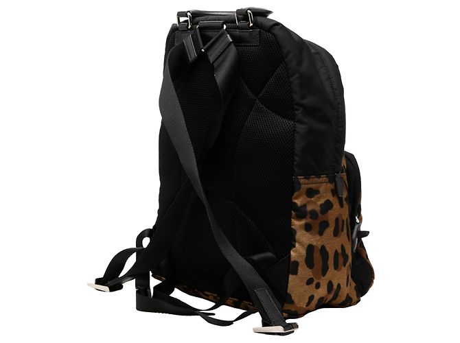 Mochila Prada de Tessuto con estampado de leopardo marrón Castaño - vista 2