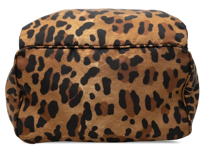 Mochila Prada de Tessuto con estampado de leopardo marrón Castaño - vista 3