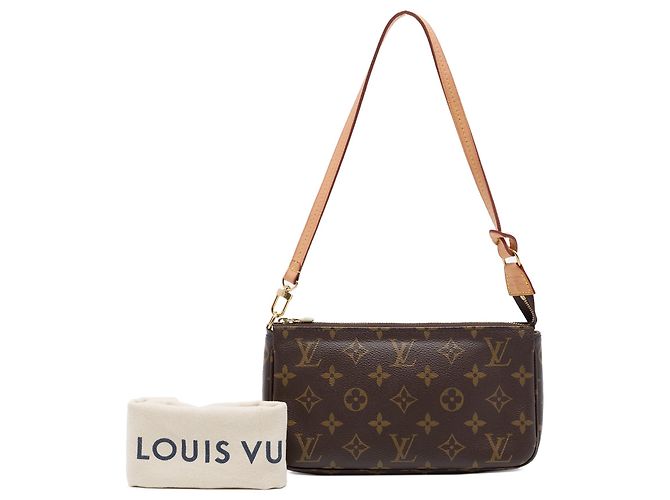 Borsa a tracolla Louis Vuitton Monogram Pochette Accessoires Marrone - vista 7