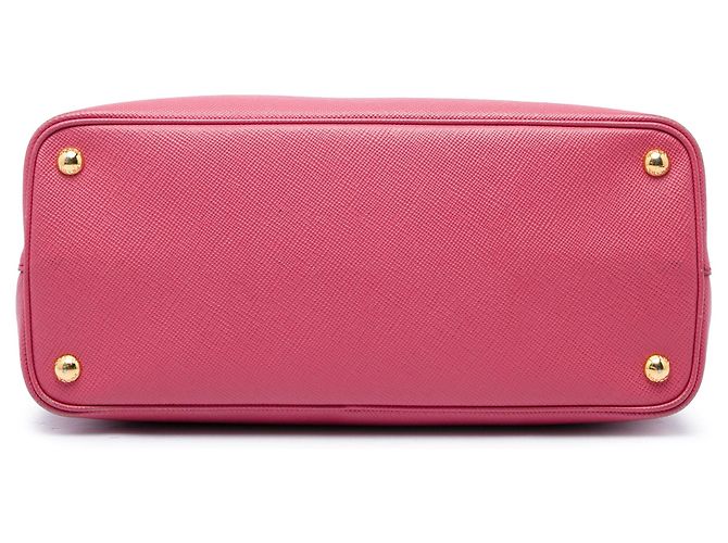 Borsa Double Satchel Prada Medium Saffiano Cuir rosa - vista 3
