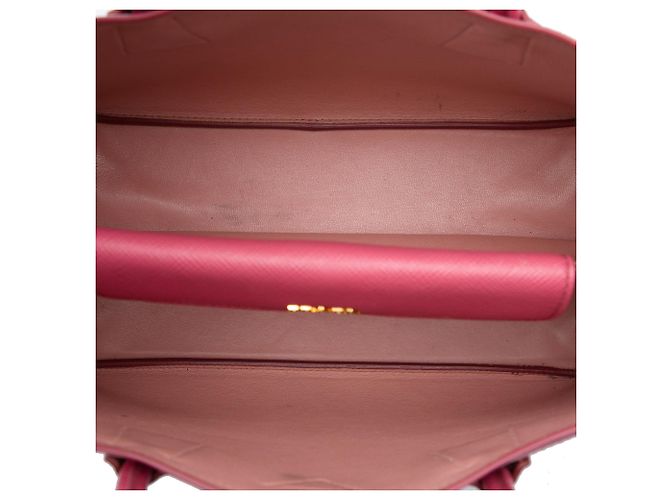 Borsa Double Satchel Prada Medium Saffiano Cuir rosa - vista 4