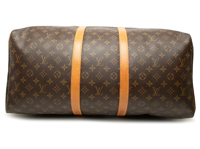 Mala de Viagem Louis Vuitton Monogram Keepall 55 Castanha Marrom - vista 3