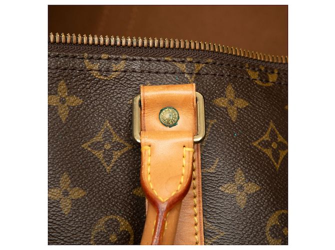 Mala de Viagem Louis Vuitton Monogram Keepall 55 Castanha Marrom - vista 6