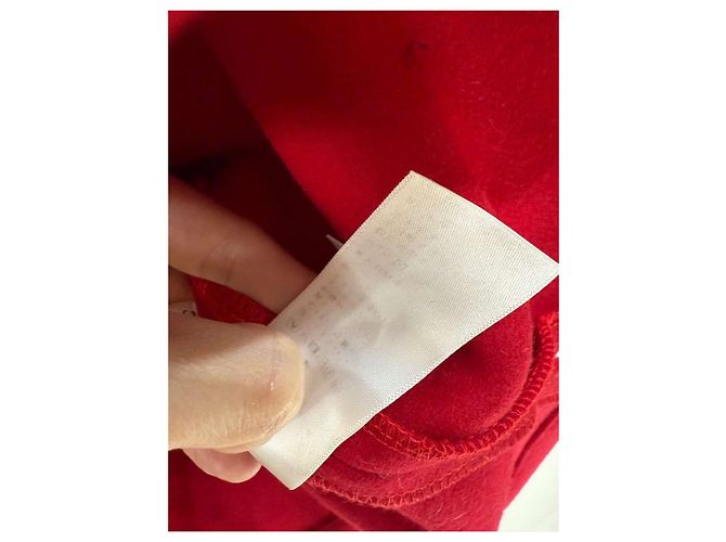 Abrigo Céline Rojo de Lana Oversize con Botones Horsebit Dorados Multicolor - vista 5