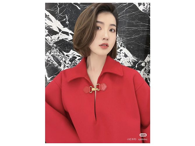 Abrigo Céline Rojo de Lana Oversize con Botones Horsebit Dorados Multicolor - vista 8