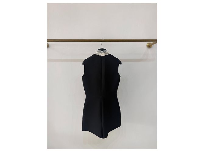 Autre Marque Mono Dior negro de lana con cuello de encaje Multicolor - vista 2