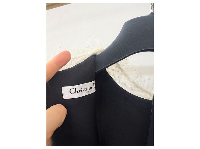 Autre Marque Mono Dior negro de lana con cuello de encaje Multicolor - vista 4