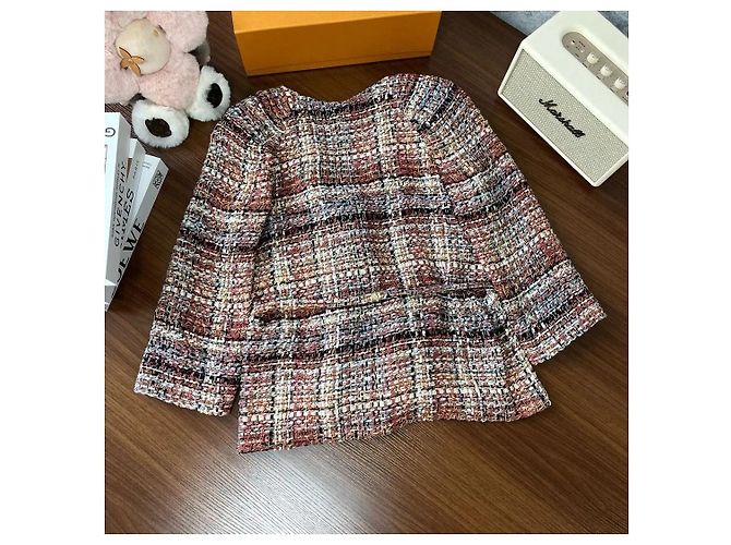 Giacca Chanel in Tweed Multicolore Color-Block - vista 2