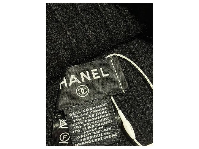 Berretto Chanel Metiers d'Art in maglia di cashmere nero Multicolore - vista 5