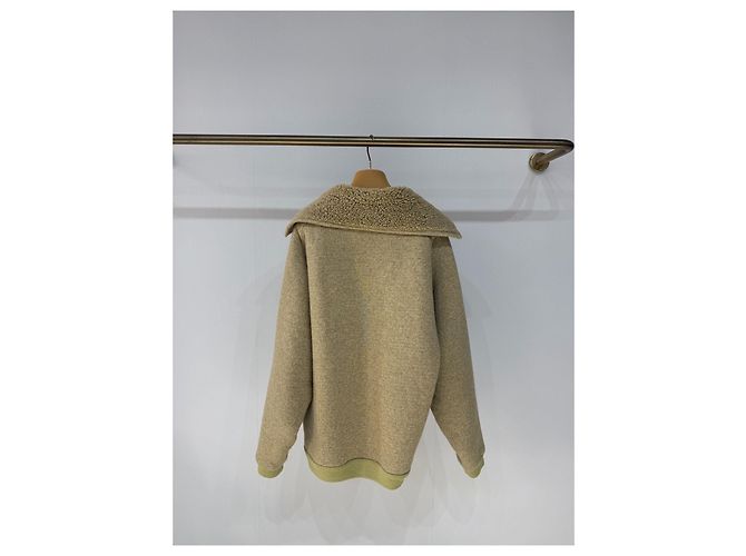 Giacca Miu Miu Teddy Fleece Beige Multicolore - vista 2