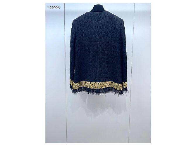 Giacca Chanel Metropolis in Tweed Nero e Oro Multicolore - vista 2