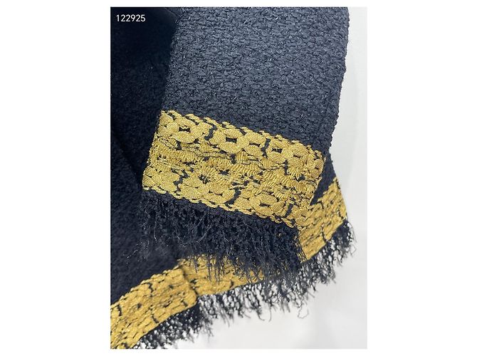Giacca Chanel Metropolis in Tweed Nero e Oro Multicolore - vista 5