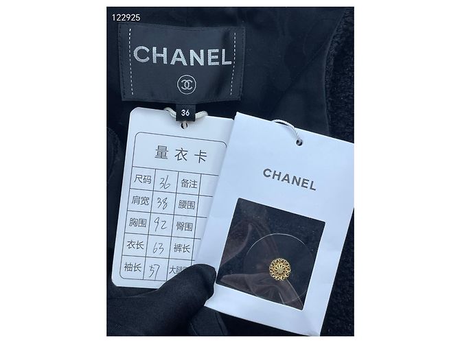 Giacca Chanel Metropolis in Tweed Nero e Oro Multicolore - vista 7
