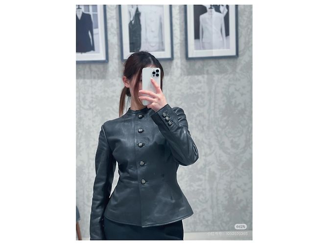 Autre Marque Dior Black Leather Jacket Multiple colors - view 9