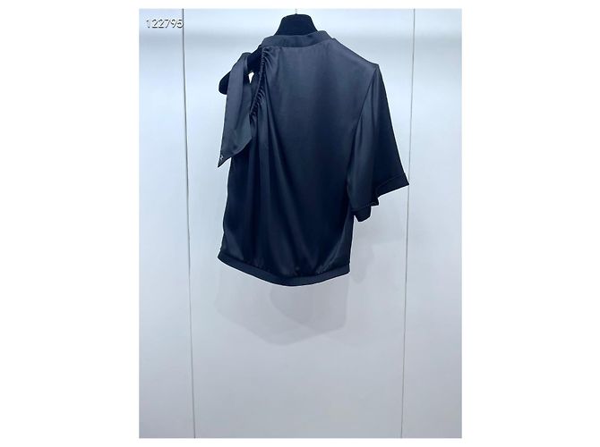 Top Chanel de seda negro con detalle de lazo Multicolor - vista 2