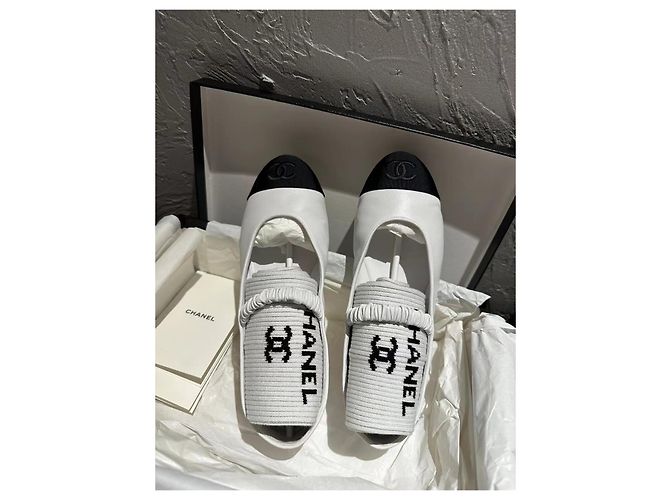 Bailarinas Chanel de Tweed Blanco Talla 36 Multicolor - vista 4