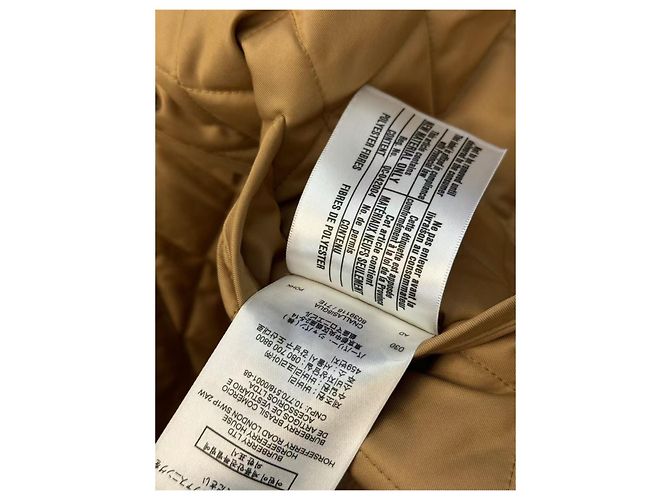 Burberry Steppmantel Gold Polyester XS Mehrfarben - Ansicht 8