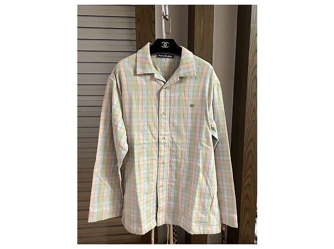 Camicia Acne Studios in Cotone a Quadri con Motivo Smiley Multicolore - vista 2