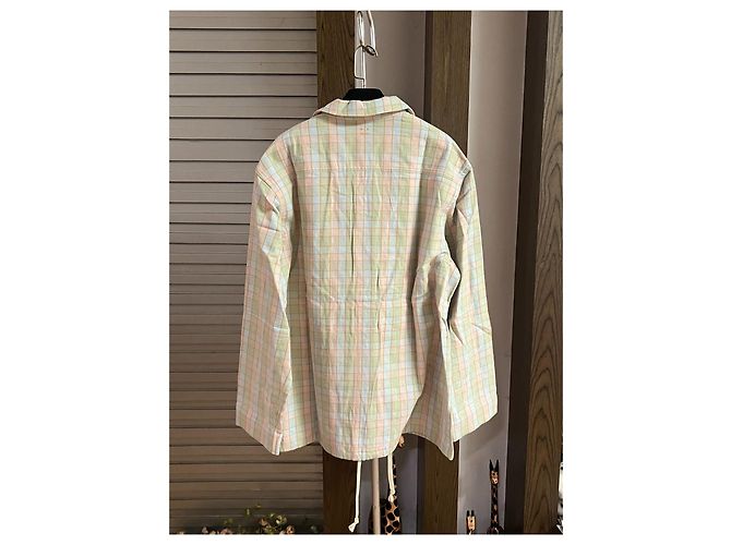 Camicia Acne Studios in Cotone a Quadri con Motivo Smiley Multicolore - vista 3