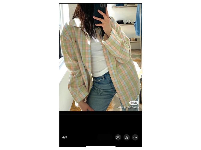 Camicia Acne Studios in Cotone a Quadri con Motivo Smiley Multicolore - vista 8