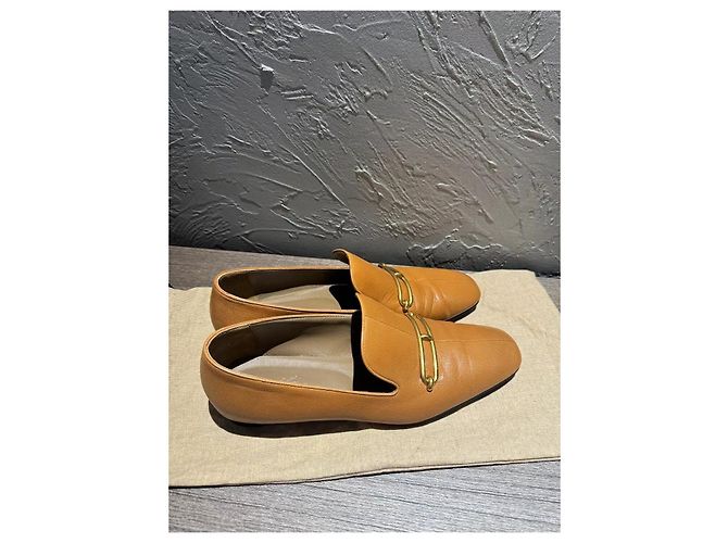 Bailarinas Hermès Roulis de cuero marrón Multicolor - vista 3