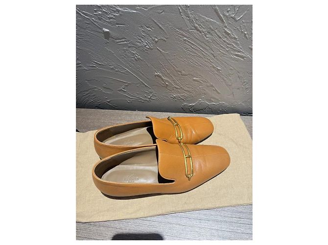 Bailarinas Hermès Roulis de cuero marrón Multicolor - vista 4
