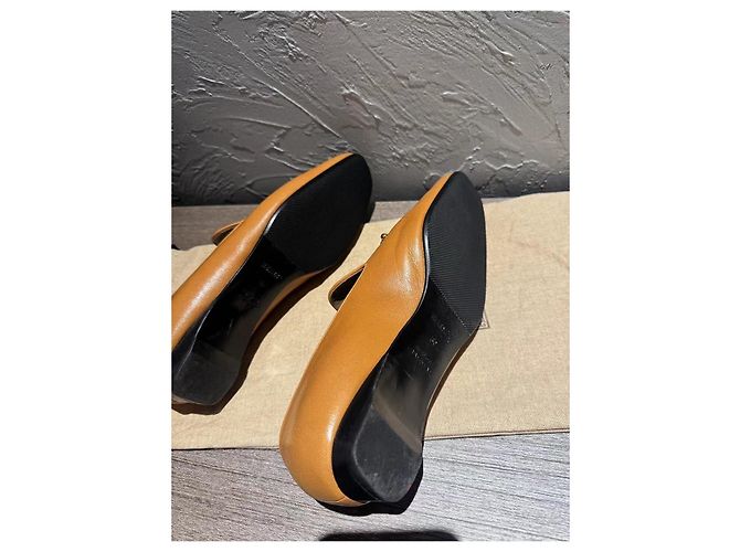 Bailarinas Hermès Roulis de cuero marrón Multicolor - vista 5