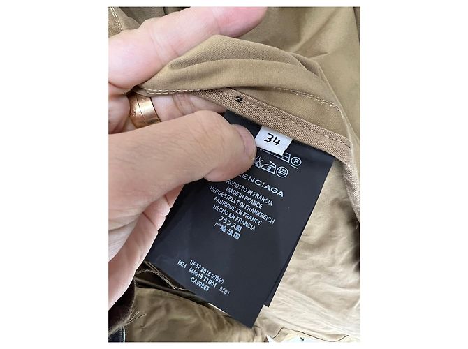 Balenciaga Trenchcoat Camel Baumwolle Mehrfarben - Ansicht 6
