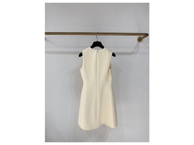 Autre Marque Vestido Dior Branco de Lã e Seda Multicor - vista 2