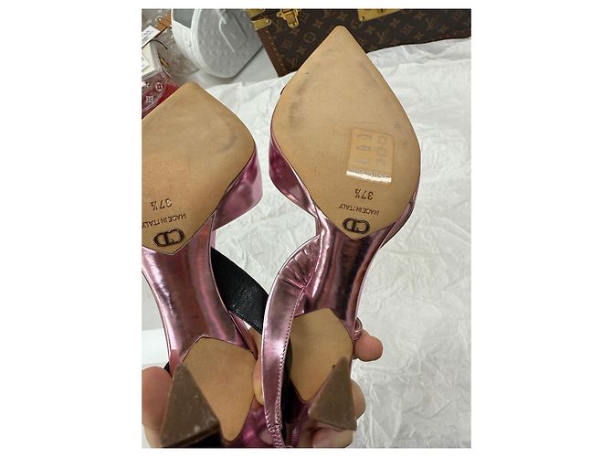 Dior Heels Multicolor Leather Black and Pink Multiple colors - view 6