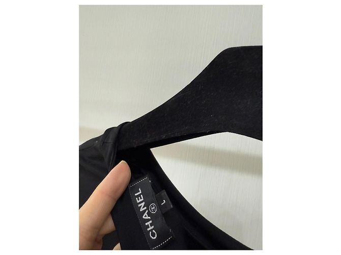 Abito Chanel nero in cotone con bottoni logo Double-C Multicolore - vista 5