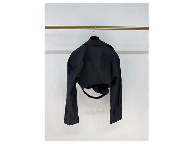 Jacquemus Schwarzes Baumwoll Hemdjacke Oberteil Mehrfarben - Ansicht 2
