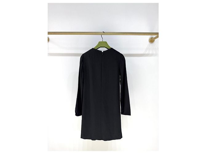Vestido Gucci de lana negra con cuello de hebilla G Multicolor - vista 2