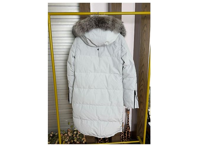 Moose Knuckles Daunenjacke Silber mit abnehmbarer Kapuze Mehrfarben - Ansicht 2