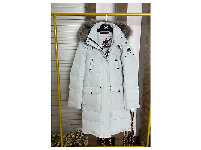 Moose Knuckles Daunenjacke Silber mit abnehmbarer Kapuze Mehrfarben - Ansicht 3
