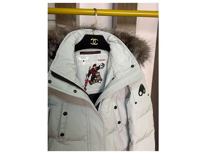 Moose Knuckles Daunenjacke Silber mit abnehmbarer Kapuze Mehrfarben - Ansicht 4