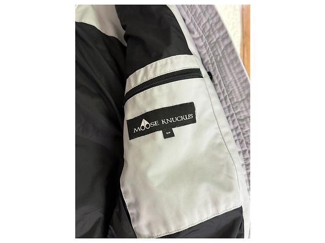 Moose Knuckles Daunenjacke Silber mit abnehmbarer Kapuze Mehrfarben - Ansicht 7