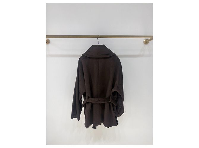 Cappotto Hermès in cashmere e alpaca marrone Taglia 38 Multicolore - vista 2