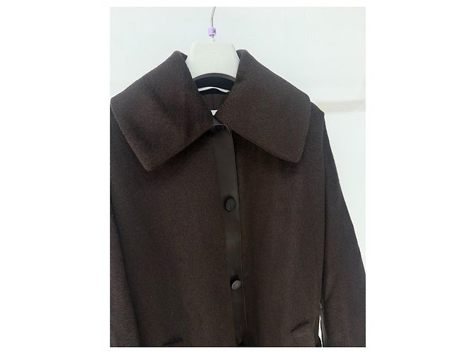 Cappotto Hermès in cashmere e alpaca marrone Taglia 38 Multicolore - vista 5