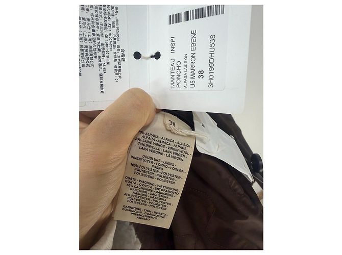 Cappotto Hermès in cashmere e alpaca marrone Taglia 38 Multicolore - vista 7