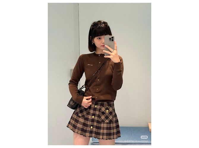 Jersey Miu Miu de cachemira marrón talla 36 Multicolor - vista 8