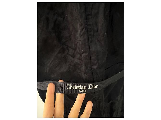 Autre Marque Abito Dior nero in cotone con ricamo a libellula Multicolore - vista 5