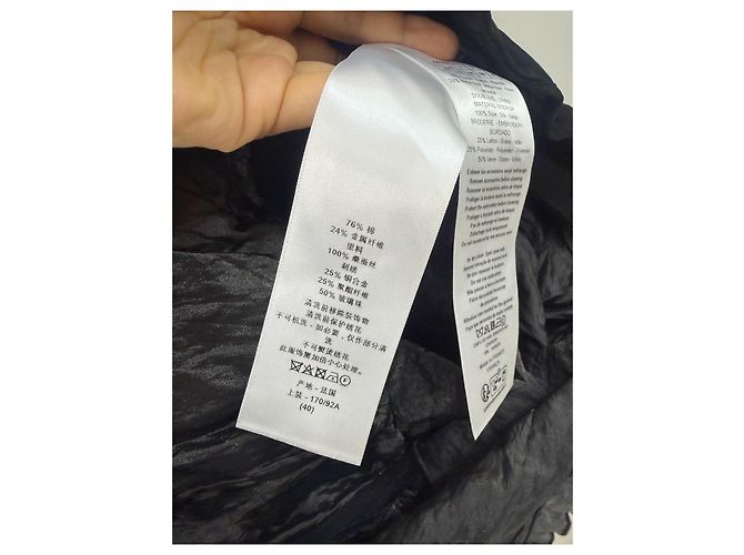 Autre Marque Abito Dior nero in cotone con ricamo a libellula Multicolore - vista 7