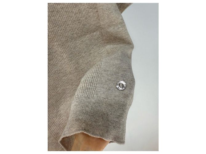 Malha Hermès de cashmere bege de manga curta Multicor - vista 3